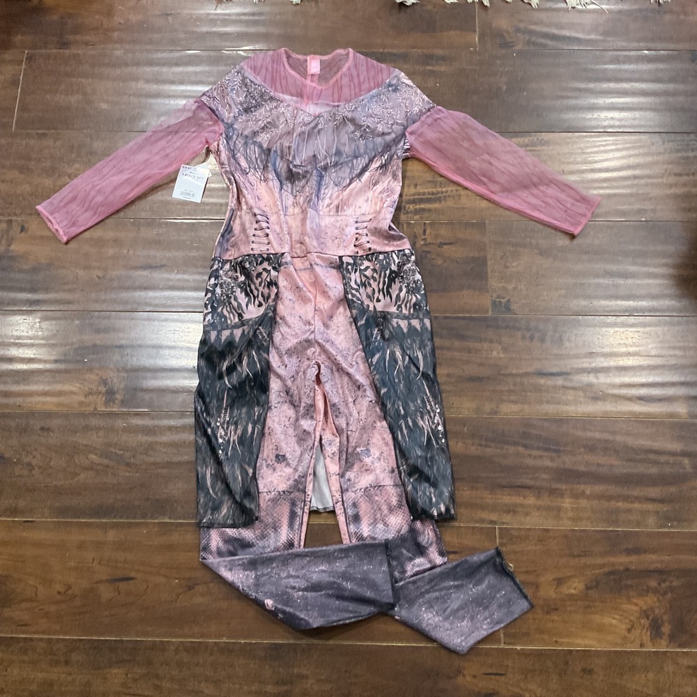 Disney Descendants 3 Audrey Costume Jumpsuit Pink Black Kids Size M 8-10 NWT